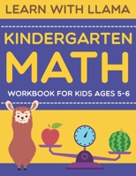 learn with llama kindergarten math workbook for kids ages 5-6 B08FP455DZ Book Cover