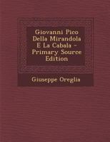 Giovanni Pico Della Mirandola E La Cabala 1294465023 Book Cover