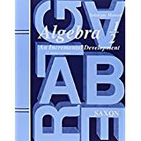 Algebra 1/2: An Incremental Development (Solutions Manual) 1565771311 Book Cover