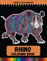 Rhino Coloring Book (New & Expanded): Stress relief Coloring Book For Kids, Boys and Girls B08P3QVSW8 Book Cover