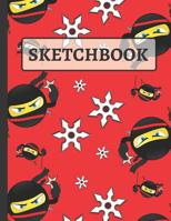 Sketchbook: Emoji Ninja with Throwing Stars Sketchbook to Practice Sketching 1091960534 Book Cover