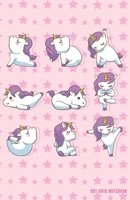 Dot Grid Notebook: Cute Unicorn Yoga Asanas Dotted Journal and Planner, Cute Dot Notebook and Organizer for Unique and Creative Calendars, To-Do Lists, Drawings, Habit, Tasks or Expenses Tracking 1710118806 Book Cover