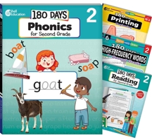 180 Days™ Phonics, High-Frequency Words, Reading 2nd Edition, and Printing: Grade 2: 4-Book Set B0FLRKLHB6 Book Cover