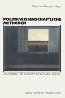 Politikwissenschaftliche Methoden. Grundriß für Studium und Forschung. 3531127616 Book Cover