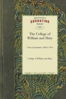 The History of the College of William and Mary 1429043334 Book Cover