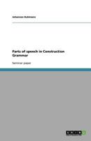 Parts of speech in Construction Grammar 3638918661 Book Cover