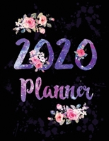 2020 Planner Weekly Monthly Flowers Blue: January to December Calendar 1674936087 Book Cover