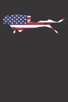 Notebook: Scuba Diver USA Flag Patriotic Diving Dot Grid Dotted 6x9 120 Pages 1082899763 Book Cover