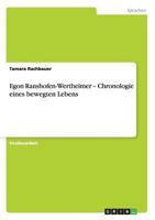 Egon Ranshofen-Wertheimer - Chronologie eines bewegten Lebens 3640154592 Book Cover