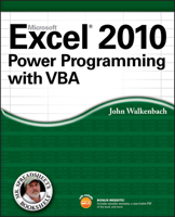 Excel 2010 Power Programming with VBA 0470475358 Book Cover