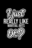 I Just Really Like Martial Arts Ok?: Christmas Gift for Martial Arts lover Funny Martial Arts Journal Nice 2019 Christmas Present for Martial Arts 6x9inch 120 pages 1702274489 Book Cover