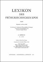 Lexikon Des Fruhgriechischen Epos Lfg. 24: Phh - Chalkokorusths 3525255276 Book Cover