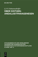 �ber Disthen-Andalusitparagenesen 3111189295 Book Cover