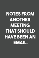 Notes From Another Meeting That Should Have Been An Email: 6x9 Journal for Writing Down Daily Habits, Diary, Notebook, Gag Gift -120 Pages-Blank Lined Journal Coworker 1676488367 Book Cover