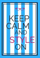 Keep Calm and Style on #2 (Purse Journal Series): 7x10 Blank Journal with Lines, Page Numbers and Table of Contents 1947553844 Book Cover