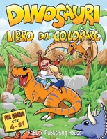 Dinosauri libro da colorare: Divertente libro da colorare per bambini e bambine con 40 pagine di dinosauri realistici da colorare e 16 minigiochi. 1801792852 Book Cover