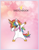 SketchBook: Dabbing Unicorn Unicorn Dab Unicorn Gift Unicorn Blank Unlined SketchBook for Kids and Girls XL Marple SketchBook 100+ Pages of 8.5x11 Sketching and Doodling 1677148837 Book Cover