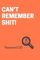 I Can't Remember Shit: Password Book, Log Book and Internet Password Organizer, Password Journal Log Book To Protect Usernames, Password Keeper, Alphabetical Book Will Keep you Organized 1671557115 Book Cover