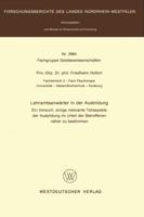 Lehramtsanwarter in Der Ausbildung: Ein Versuch, Einige Relevante Teilaspekte Der Ausbildung Im Urteil Der Betroffenen Naher Zu Bestimmen 3531029649 Book Cover