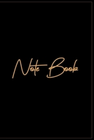 Note Book: Black & Gold Note Book/ Journal 1661863701 Book Cover