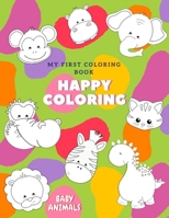 Baby animals My first Coloring Book: Scribble Toddlers Kids coloring book with dolphins farm animals dinosaurs cats and puppies B08KJ5725V Book Cover