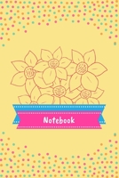 Notebook: Floral Designed Polka Dot Journal for Kids / Girls 6 x 9 1706260385 Book Cover