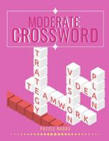 Moderate Crossword Puzzle Books: Criss Cross Book Word Fit Crossword Puzzle And Solutions, Puzzles Brain for adults and kids Medium Difficulty. 109781288X Book Cover