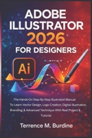 ADOBE ILLUSTRATOR 2026 FOR DESIGNERS: The Hands-On Step-By-Step Illustrated Manual To Learn Vector Design, Logo Creation, Digital Illustration, Branding, Advanced Technique With Real Project Tutorial B0GF1V22DZ Book Cover