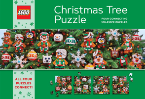 Lego Christmas Tree Puzzle: Four Connecting 100-Piece Puzzles 1797232800 Book Cover