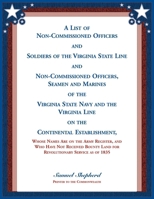 List of Non-Commissioned Officers and Soldiers of the Virginia State Line 0788458884 Book Cover