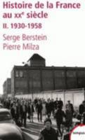 Histoire de la France au XXe siècle: 1930-1958 2262029369 Book Cover