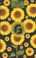 2020 Weekly Pocket Planner : Sunflowers Personalized Monogram Initial G Letter G Names Agenda Appointment Calendar Organizer and Journal for Writing 1653579129 Book Cover