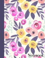 Notebook: Beautiful Watercolor Panting Large Blank Lined Notebook Composition Journal Novelty Gift for School, Office or Home 1702436683 Book Cover