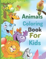 100 Animals Coloring Book For Kids: 100 Coloring Pages of Cute Forest Animals in Nature Large Size Pages for Kids 4-8-12. Fun Gift for Boys & Girls B09SFPG2R3 Book Cover