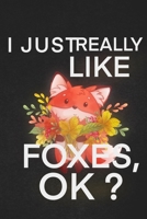 I Just Really Like Foxes Ok: A  cool gift to the person that came to your mind right now he might like it. 1656105039 Book Cover