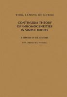 Continuum Theory of Inhomogeneities in Simple Bodies: A Reprint of Six Memoirs 3642859941 Book Cover