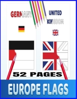 Europe flags coloring pages for adults and kids: Europe flags coloring pages for adults and kids 52 pages B08QDSV9V4 Book Cover