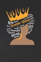 Scorpio Notebook 'Scorpio Queen' - Zodiac Diary - Horoscope Journal - Scorpio Gifts for Her: Medium College-Ruled Journey Diary, 110 page, Lined, 6x9 (15.2 x 22.9 cm) 1077598416 Book Cover