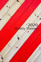 2020 Weekly Planner: A Layout For Left Handed People | Red and White Painted Wood 1670408744 Book Cover