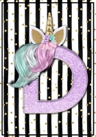 Unicorn Monogram Dot Grid Bullet Journal Notebook - Cute Unicorn Personalized Journal Diary with Dotted Pages - Letter D: My Unicorn Journal 1656450089 Book Cover