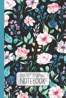 Bullet Journal: Summer Meadow on Black Dotted Grid Notebook with 110 Numbered Pages (6x9 inches) 1708005269 Book Cover