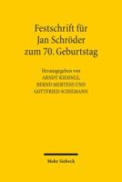 Festschrift Fur Jan Schroder Zum 70. Geburtstag 3161526589 Book Cover