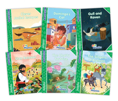 Jolly Phonics Folktales Green Readers (Level 3) Complete Set (1-6): In Print Letters (American English Edition) 1835821731 Book Cover