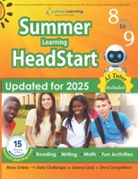 Lumos Summer Learning HeadStart, Grade 8 to 9: Includes Engaging Activities, Math, Reading, Vocabulary, Writing and Language Practice: Standards-aligned Summer Bridge Workbooks and Resources for Stude 1096631202 Book Cover