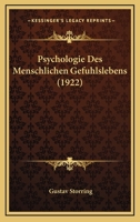 Psychologie Des Menschlichen Gefuhlslebens 1160232717 Book Cover