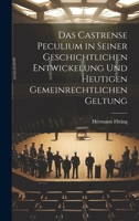 Das Castrense Peculium in Seiner Geschichtlichen Entwickelung Und Heutigen Gemeinrechtlichen Geltung 1021604054 Book Cover