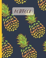 Notebook: Cute Pug Pineapple Pattern - Lined Notebook, Diary, Track, Log & Journal - Gift Idea for Boys Girls Teens Men Women (8x10 120 Pages) 1702237494 Book Cover