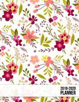 2019-2020 Planner: 2019 - 2020 Two Year Calendar Planner | Daily Weekly And Monthly Planners For Academic Agenda Schedule Organizer Logbook and Journal Notebook | pink Floral Cover 1719560862 Book Cover