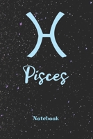 Zodiac Sign Pisces Notebook: Astrology Journal, Horoscope Notepad, Diary, 120 Pages, blanc Dot Grid, 6" x 9" 1670069222 Book Cover