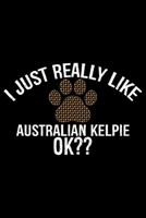 I Just Really Like Australian Kelpie Ok?: Cool Australian Kelpie Dog Journal Notebook - Australian Kelpie Puppy Lover Gifts - Funny Australian Kelpie Dog Notebook - Australian Kelpie Owner Gifts. 6 x  1677000678 Book Cover